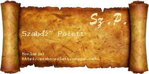 Szabó Polett névjegykártya